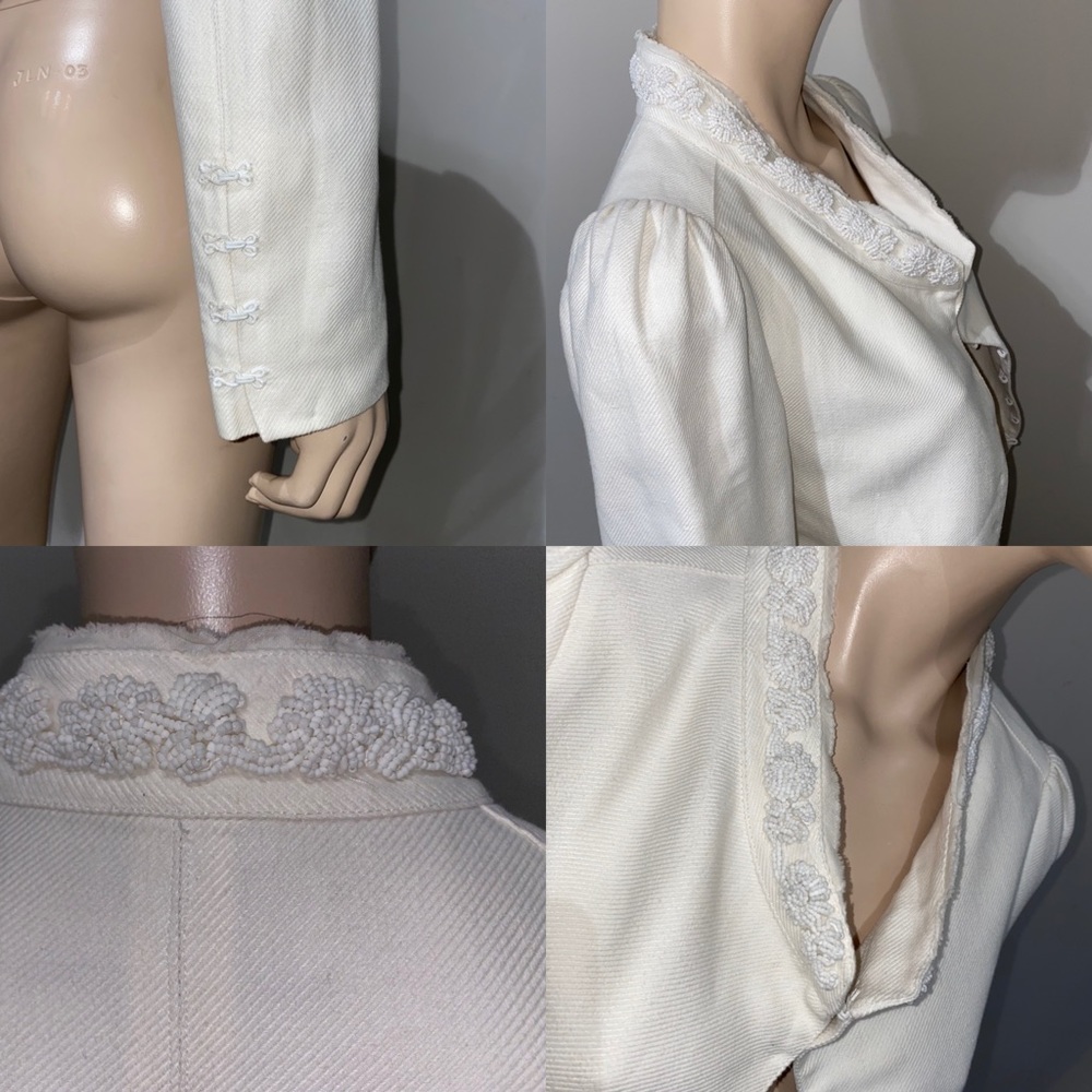 Robert Rodriguez White Crop Jacket 12 - Picture 4 of 5